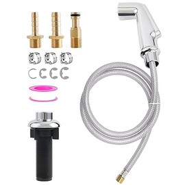 Universal Kitchen Sink Side Sprayer with Quick Side Connector Compatible with Moen Faucet Sprayer Replacement, Kitchen Sink Faucet Sprayer Attachment with Water Hose/Holder, Chrome Finish