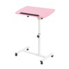 RUIAN Rolling Laptop Desk Adjustable Small Mobile Laptop Standing Table