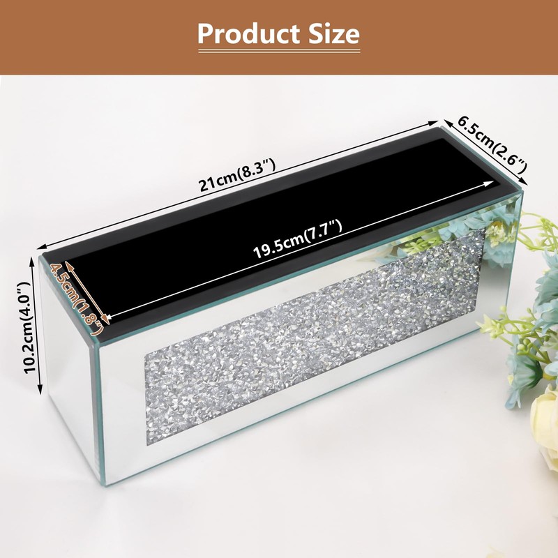 Poayewly Mirrored Remote Control Holder - Remote Holder Wall Mount