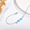 YFN Wave Anklet 925 Sterling Silver Ocean Wave Anklet Beach