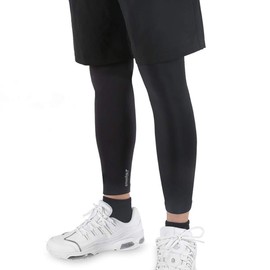 Nipinus Compression Leg Sleeves, Leg Covers, Sweat Absorbent, Quick Drying, Summer, Cool, UV, Sunburn Protection, Cooling Sensation, For Cycling, Both Legs (Set of 2), black (black 19-3911tcx), 2XL