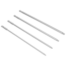 Aramox Ball Head Hex Screwdriver Bit, 4 Piece Hex Screwdriver Bit Set Steel, Magnetic Metric Ball Head, Hex Bits, 1/4"