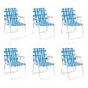 HAPPYGRILL 6 Pack Folding Chairs Set Portable Lightweight Web Dining