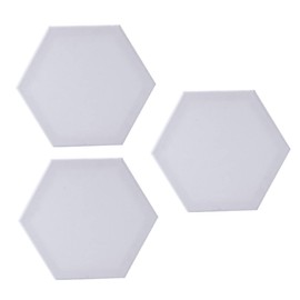Gadpiparty 3 Pcs Hexagon Cotton Canvas Boards for Artists White Thickened Oil Painting Panels DIY Art Supplies for Creative Projects and Sketching