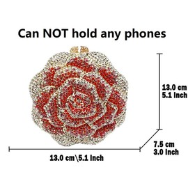 Bolso de mano de vidrio de rosa para mujer, bolsa de noche formal para fiesta de diamantes de imitación, Azul y púrpura, Mini