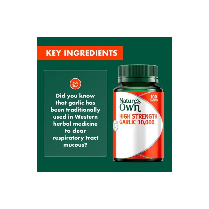 Nature's Own High Strength Garlic 10,000Mg 100 Tablets