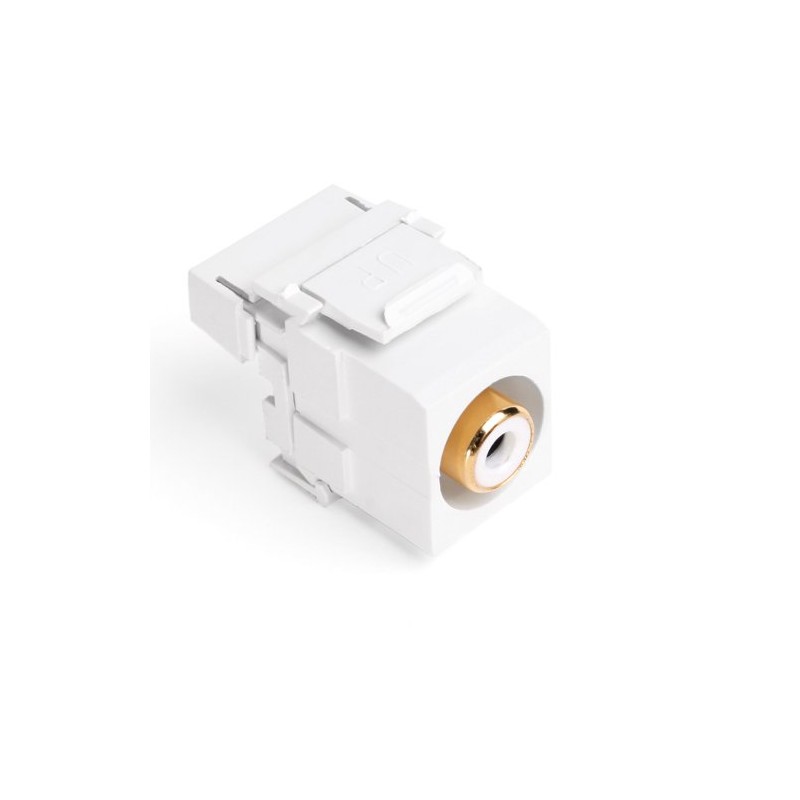 Leviton 40735-RWW QuickPort RCA 110-Type, White Barrel, White