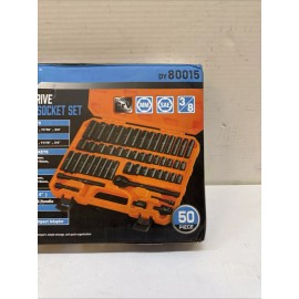 Unbranded 3/8" Drive Impact Socket Set 50-Piece Standard SAE and Metric  6 Point Cr-V New