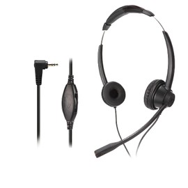 Auriculares de Teléfono con Cancelación de Ruido de Micrófono, Auriculares Binaurales con Cable con Enchufe de 2,5 Mm Y Control de Volumen, Auriculares con Cable con Micrófono para Centro de Llamadas,