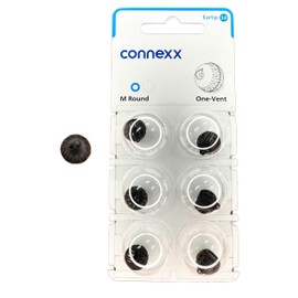 Generic Connexx Eartip 3.0 Small Round One-Vent (Medium Round One-Vent), Smokey Grey
