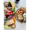 Zassenhaus Natural Bark Acacia Wood Round Serving and Cheese Board,