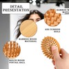 2 Pack Mini Hair Brush - Bamboo Hair Brush for