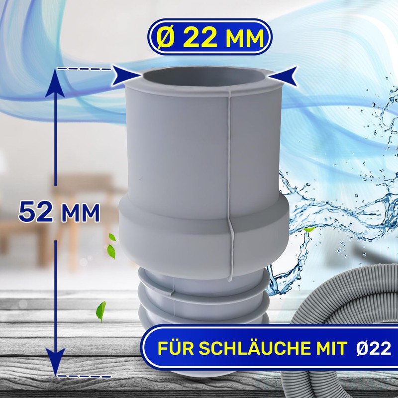 Washing Machine Drain Hose Adapter Diameter 22 mm for Washing