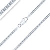 Planetys - Bismarck Chain Diamond-Coated 925 Sterling Silver Rhodium-Plated Chain
