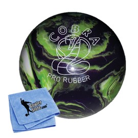 EPCO Duckpin Bowling Ball - Cobra Pro Rubber - Purple, Lime & White (4 3/4 inch- 3lbs. 6oz.) 1 Ball