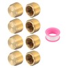 sourcing map 8 Pcs Brass Plug Hex Counter Sunk Plug,