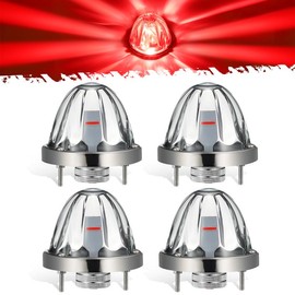 Partsam Watermelon Lights Clear Lens Red LED Side Marker Turn Signal Lights  2Pcs - Piece: 4 Pieces