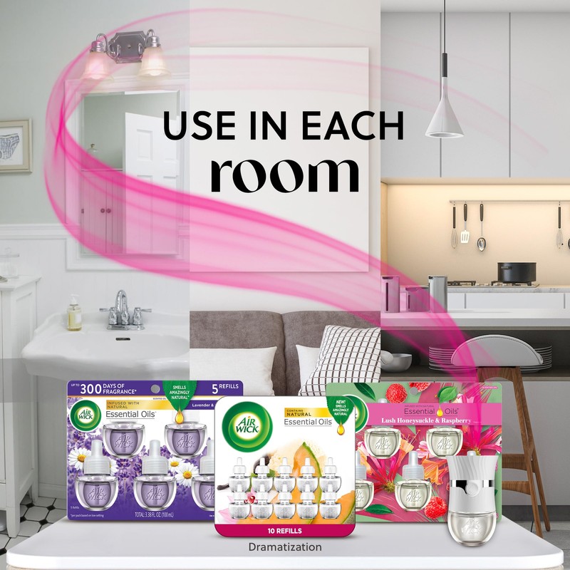 Air Wick Plug in Scented Oil Starter Kit (Warmer +
