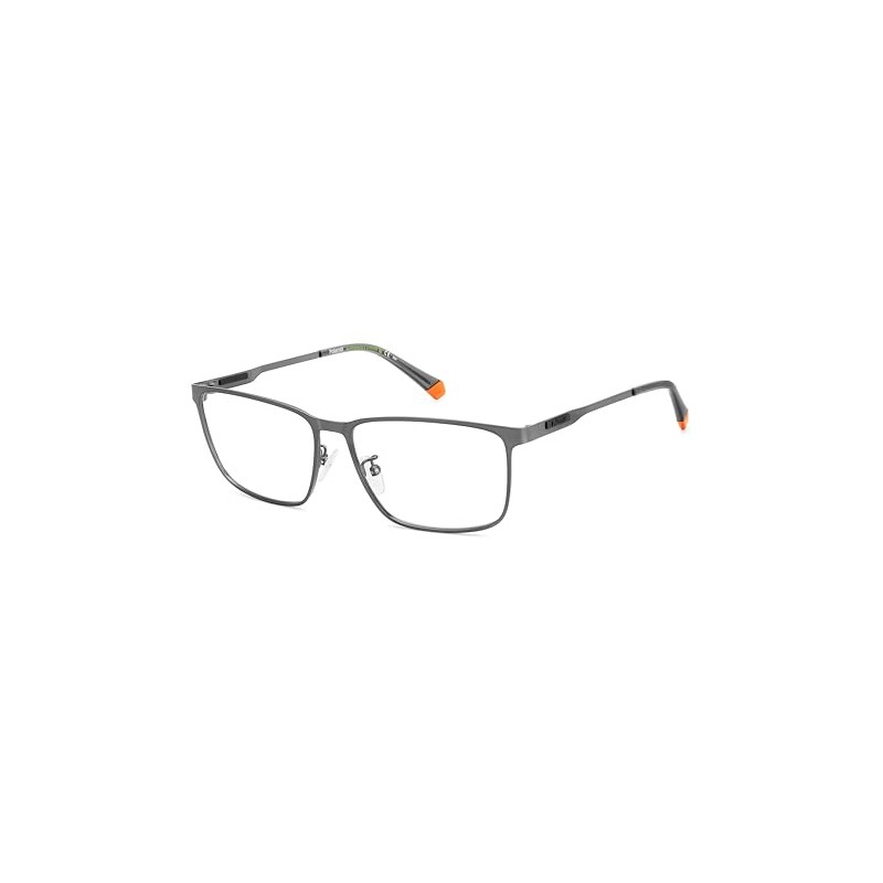 POLAROID Model PLD D494/G Men's Rectangular Metal Eyeglass Frame (Includes