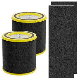 FLT4700 HEPA Filter M Replacement Compatible with G-Guardian AC4700 AC4700BDLX AC4711W AC4625 AC4625WDLX Air Purifier FLT4700 FLT47CB4, 2 HEPA + 4 Activated Carbon Filter (2+4)