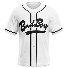 Men's Bad Boy #10 Baseball Jersey 90s Vintage Hip Hop Clothing Unisex Short Sleeve Shirts Gift for Fans Party