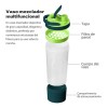 Shaker Mezclador Awvuq 700ml Verde Con Filtro Proteína Gimnasio Libre