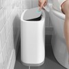 CMLLING 12 Liter Rectangular Plastic Trash Can Wastebasket, Slim Wastebasket