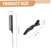 Baluue 1set Portable Alligator Clips Hair Salon Supplies Tail Combs