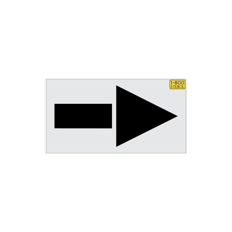 60" Lowes Straight Arrow Stencil - 1/8" (.125") PRO-Grade LDPE