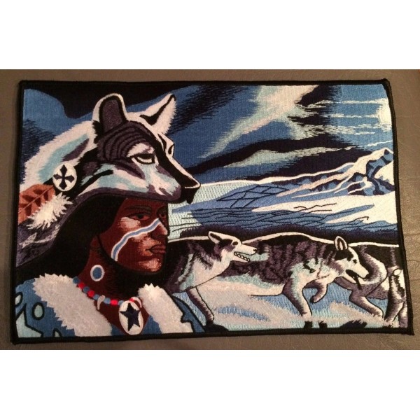 Unbranded Wolf with Native American Indian patch