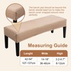 Genina Stretch Dining Bench Covers, Waterproof Stretch Jacquard Bench Seat