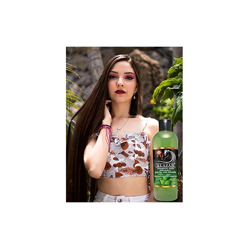 ALAZÁN SHAMPOO DE CABALLO PARA USO HUMANO, CON BERGAMOTA, BIOTINA