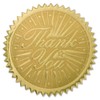 PaperDirect Thank You Embossed Gold Foil Certificate Seals, 2 Inch,
