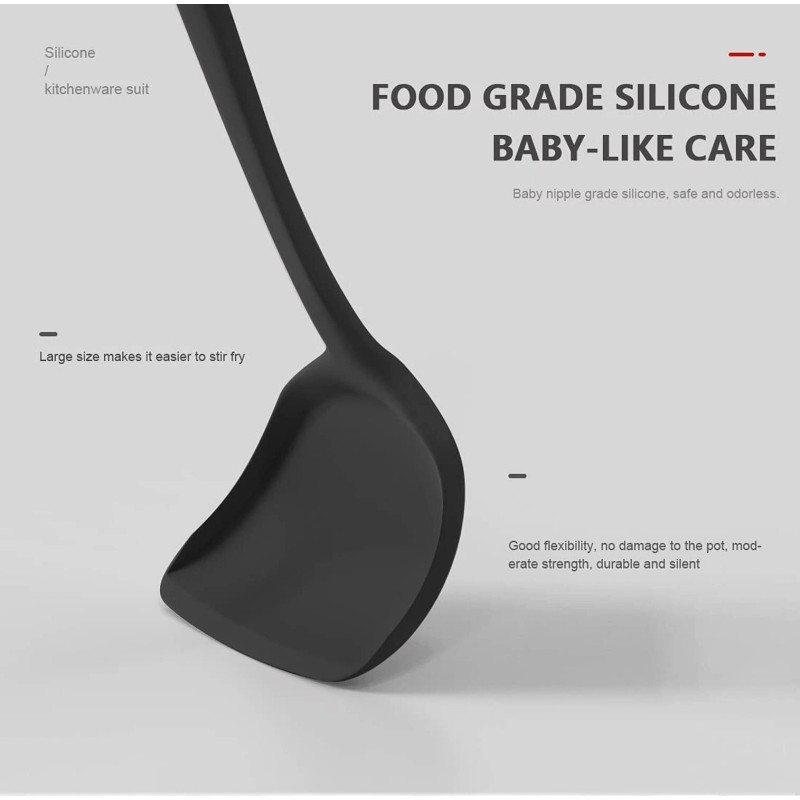 AOTHOD Silicone Cooking Utensils Set - 446°F Heat Resistant Kitchen