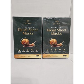 Setare 2 Pack Satare Hydrating Facial Sheet Masks With Snail Mucin Exp 2027