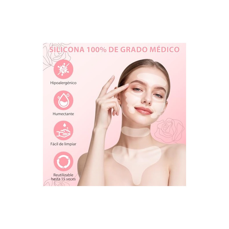 11PCS Parches de Silicona,Colágeno,Contorno de Ojos Antiarrugas Humectantes