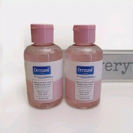 Dermasil (2) Dermasil Glycolic Acid and Toning Solution with Witch Hazel and Rosewater