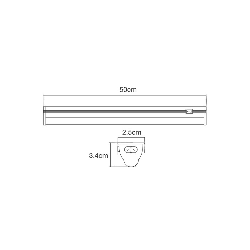 Forum CUL21662 LED Batten 4000K Cool White 7W