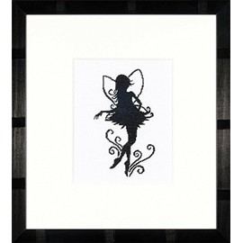Lanarte Cute Little Fairy Silhouette Even Weave Counted Cross Stitch Kit, Evenweave, Multi-Colour, 11.6 x 8.5 x 0.9 cm