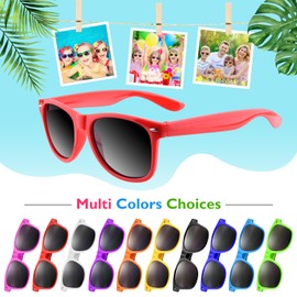 Bouiexye 10 Pack Neon Sunglasses Unisex Party Sunglass Favors for Birthday Party Summer Beach Pool Party Supplies