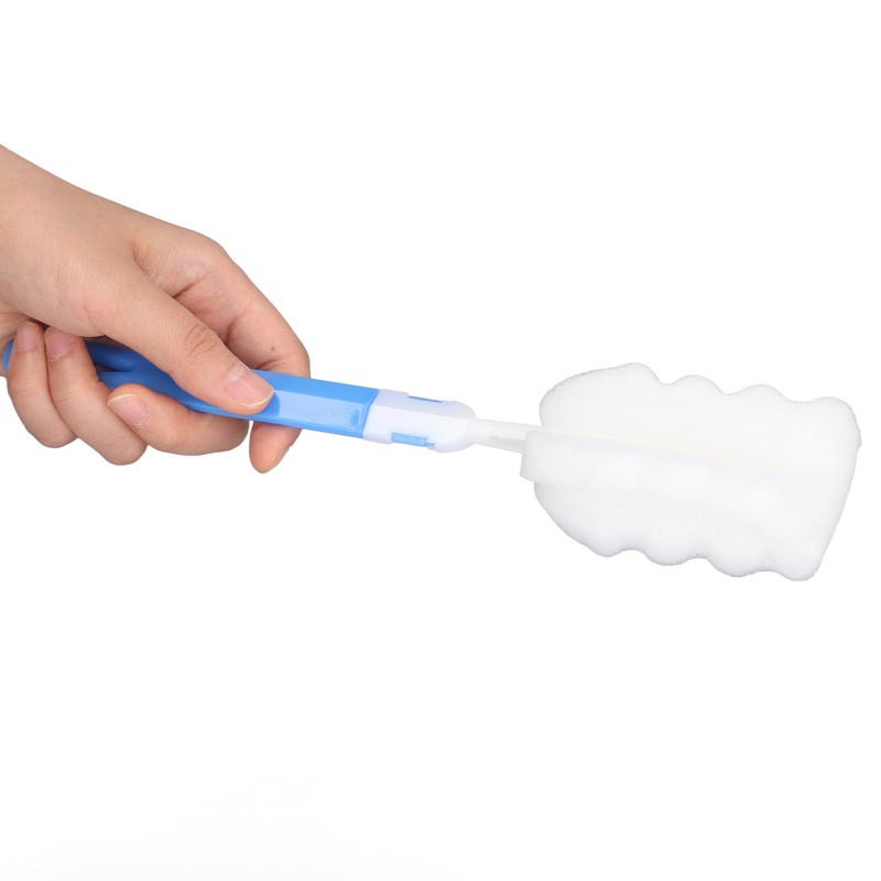 50pcs Bottle Sponge Brush Long Handle Cup Cleaning Sponge Brush