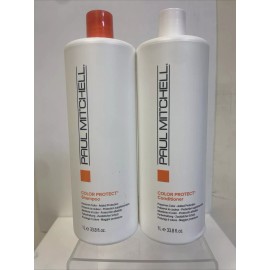 Paul Mitchell Color Protect Daily Shampoo and Conditioner Liter Duo 33.8 oz