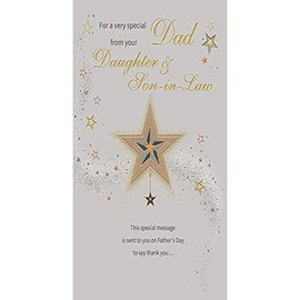 Piccadilly Greetings Regal Publishing Classic Father's Day Card Dad from Daughter and Son in Law - 9 x 6 inches (C88252)