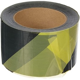 LSM 006-0107 75 mm x 500 m Barrier Tape - Yellow/Black
