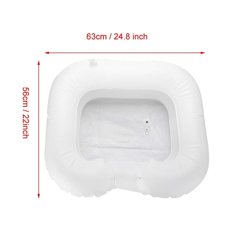 Cómodo lavabo inflable para champú, lavabo inflable de PVC para