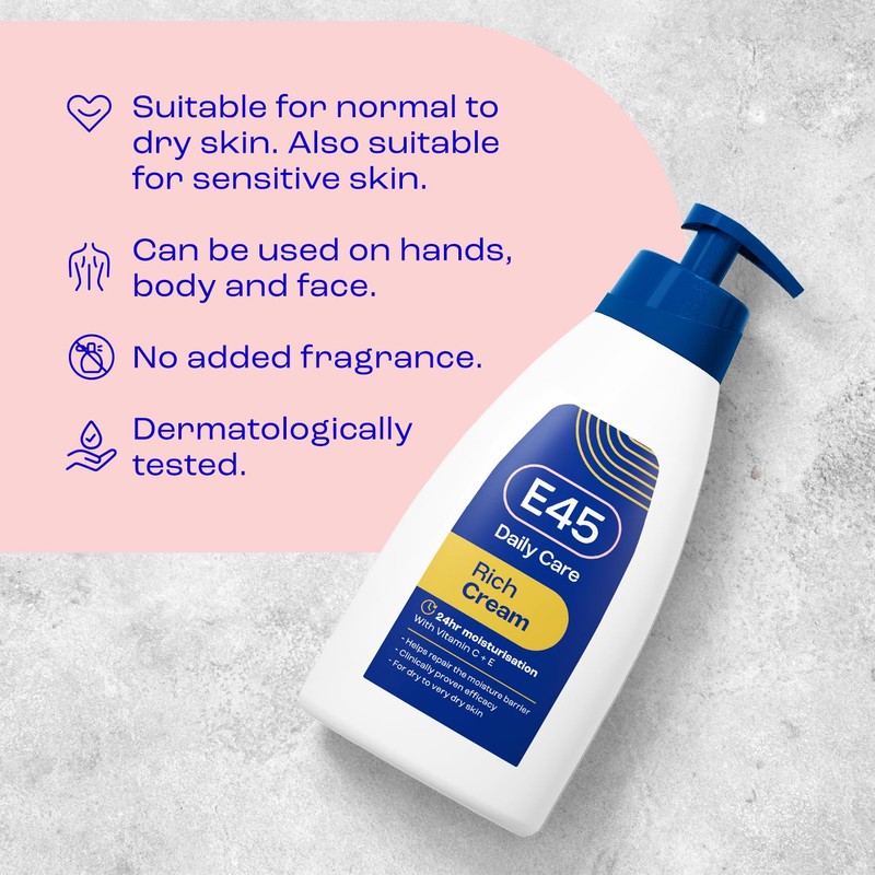 E45 E45 Rich Cream with Vitamin C +E for Dry