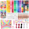 Pizooro 5 Boxes Pony Beads Bracelet Making Kit,3700 Pcs Kandi