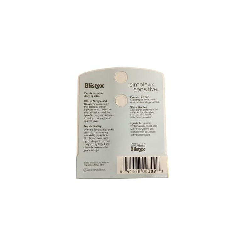 Blistex Simple Sensitive .15 oz. (Pack of 24)