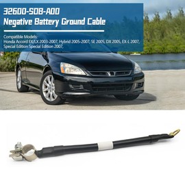 Negative Battery Cable Fit for Honda Accord 2003-2007, Negative Battery Ground Wire Assembly Replace 32600-SDB-A00