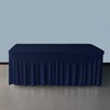 Gowinex 6ft Navy Blue Spandex Table Skirt Spandex Tablecloth Stretch